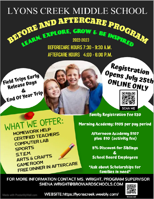  Before and After Care flyer